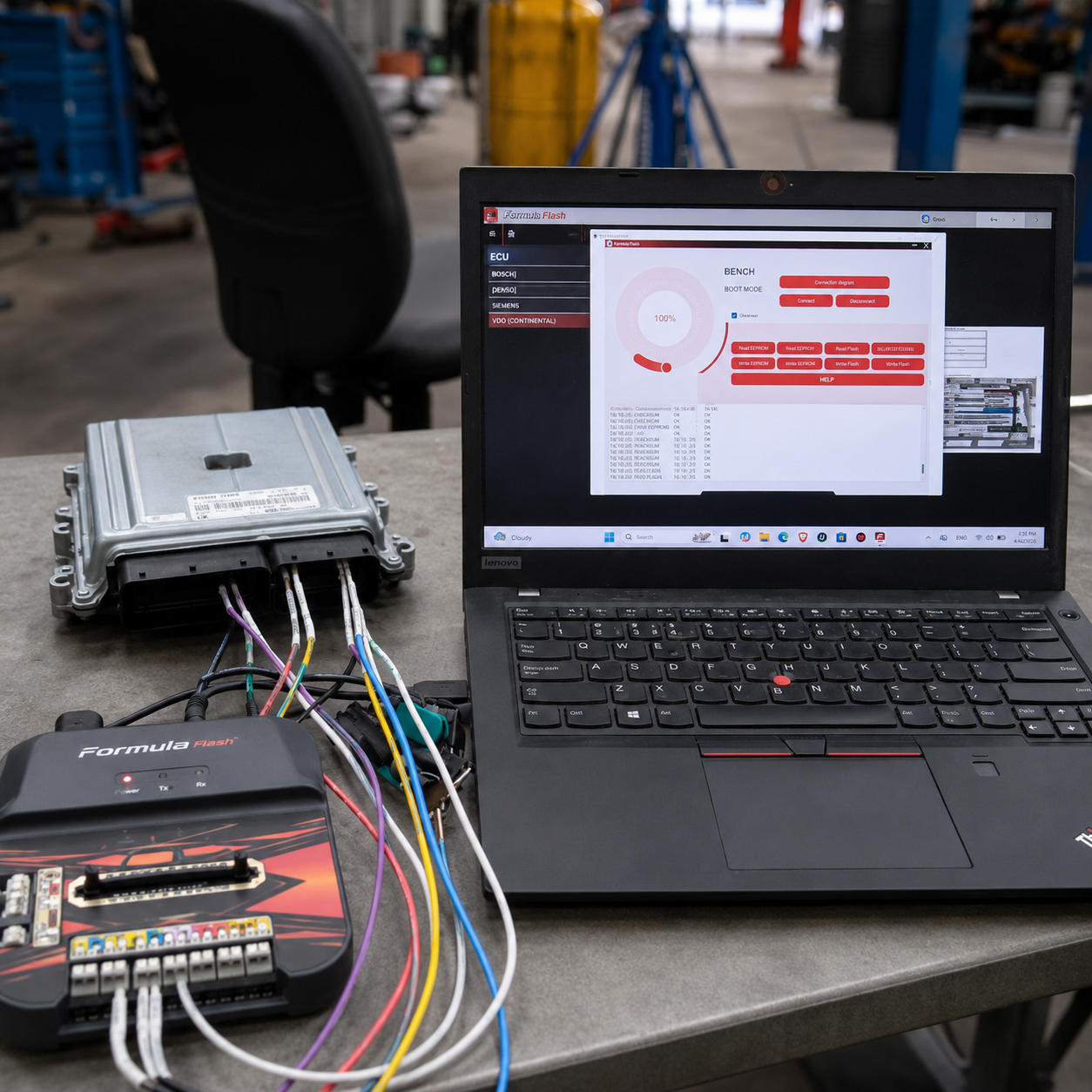 FormulaFlash BENCH BOOT mode ECU repair specialist multi-brand coverage